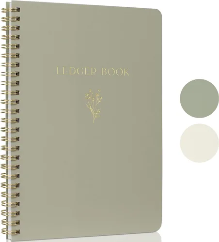 Libro de contabilidad fácil de usar - El cuaderno de seguimiento de gastos perfecto para su pequeña empresa - Hermoso libro de cheques de finanzas