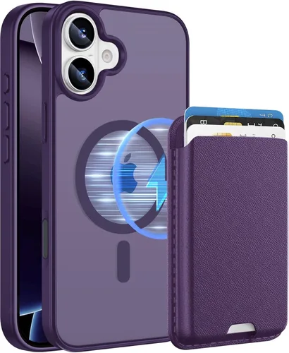 Miniatura 9 de Funda magnética para iPhone 12 Pro Max, cartera magnética desmontable con soporte para tarjetas, [compatible con MagSafe] grado militar, a prueba