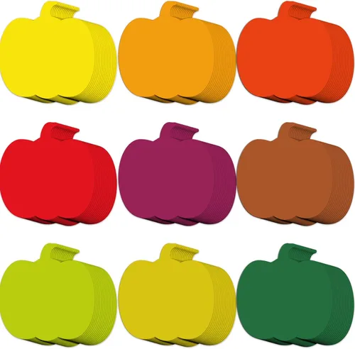 Geyee 108 recortes de calabaza de 3.5 pulgadas para tablón de anuncios, otoño, Acción de Gracias, decoración de aula, en forma de calabaza,
