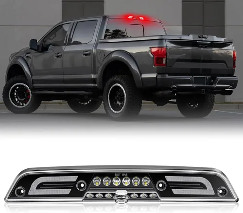 Miniatura 7 de Tercera luz de freno LED para 2015-2024 F150, 2017-2024 F250 F350 F450 F550 Super Duty, 19-24 Ranger Roof mejorada lámpara de carga blanca