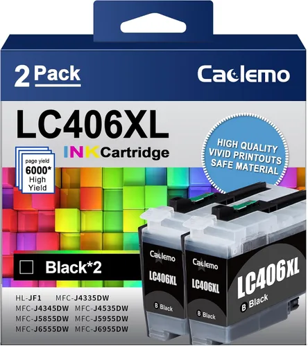 LC406 LC406XL - Cartuchos de tinta negra para cartuchos de tinta Brother LC406XL LC406XL para impresora Brother compatibles con impresora Brother