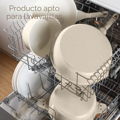 Miniatura 4 de SENSARTE Sartén antiadherente de cerámica de 8 pulgadas, sartén saludable no tóxica, sartén para tortilla compatible con inducción con mango Blanco