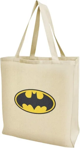 Batman Classic Bat Shield Logo Comestibles Bolsa de viaje reutilizable, Multi, Grande