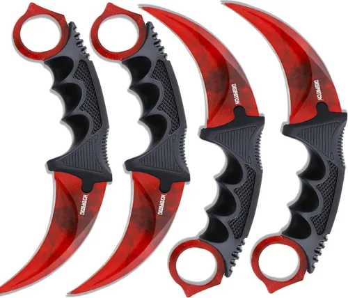 Miniatura 11 de Dispatch Karambit - Cuchillo táctico de hoja fija para acampar, cuchillo de caza al aire libre, cuchillos de tienda con funda y cable, adecuado
