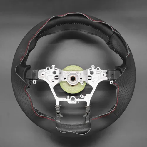 Miniatura 3 de Loncky - Fundas de volante personalizadas de fibra de carbono PU cosidas a mano para Toyota Fortuner 2015-2021/Toyota Hilux 2015-2021, accesorios