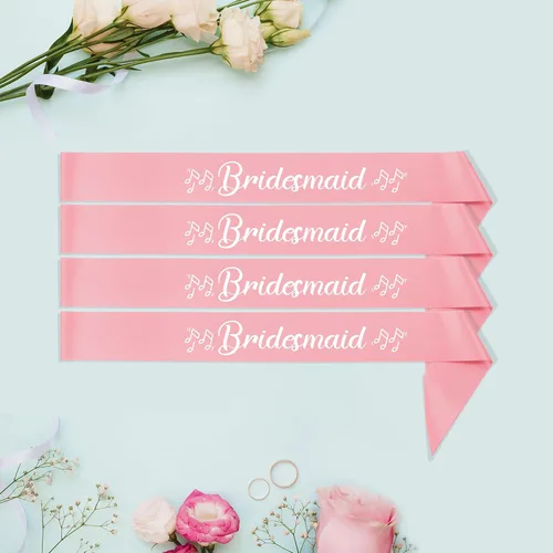 Miniatura 2 de Juego de bandas de despedida de soltera de oro rosa para despedida de soltera, decoración de boda para la madre de la novia y dama de honor, Oro Rosa