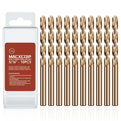 Miniatura 11 de Juego de brocas de cobalto, 13 piezas M35 Juego de brocas de acero de alta velocidad de longitud Jobber para metal endurecido, acero inoxidable