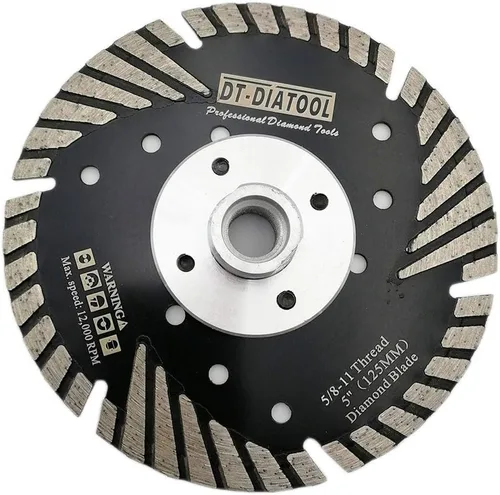 Miniatura 10 de DT-DIATOOL Hoja turbo de diamante de 4 pulgadas para cortar hormigón de mármol de granito con dientes de protección inclinados
