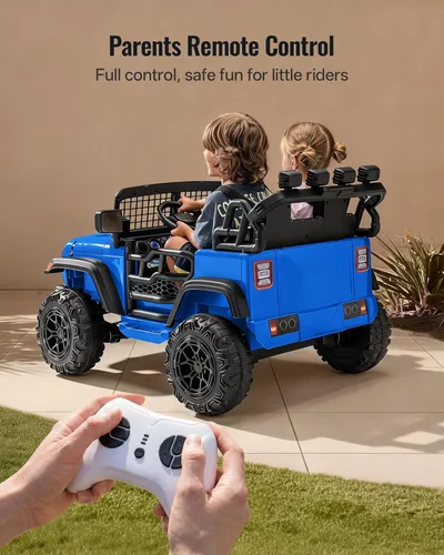 Miniatura 4 de Outfunny - Vehículo de paseo de 2 plazas, coche eléctrico de 24 V y 4 WD para niños de 4 a 8 años con control remoto, motores de 4x200W, capacidad