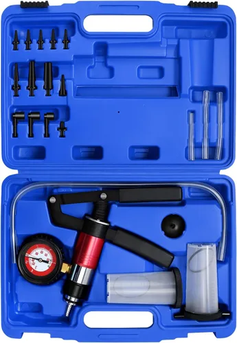 YSTOOL Kit de herramientas de purga de vacío de mano y bomba de presión para líquido de freno y embrague, juego de cambio de aceite y sistema de Azul