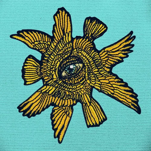 Miniatura 3 de El oro de las seis alas con parche de ojo bordado con apliques bordados para planchar en el emblema para coser