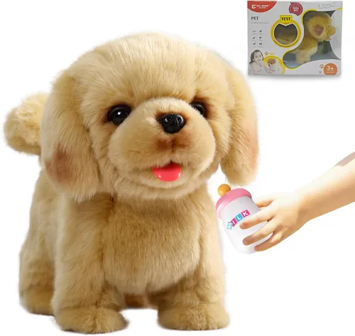 Miniatura 14 de CU-MATE Juguetes eléctricos de peluche para perros de 12 pulgadas, juguete electrónico de peluche para perro, robot interactivo, juguete interactivo