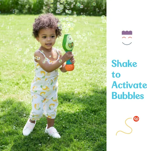 Miniatura 5 de Little Kids Fisher-Price - Maraca de juguete para niños pequeños Shake and Go Bubble 2 en 1 sin derrames, varita de burbujas y juguete musical