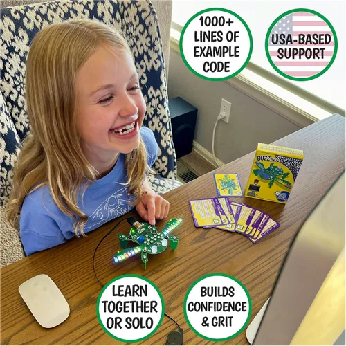 Miniatura 2 de Buzz The Code Bug - Juguete de codificación y STEM para niños de 8 a 12 años de Let's Start Coding - Diseñado en los Estados Unidos - Gran regalo