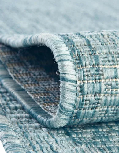 Miniatura 6 de Unique Loom Collection - Alfombra de transición casual, sólida, con tonos moteados para interiores/exteriores, de tejido plano