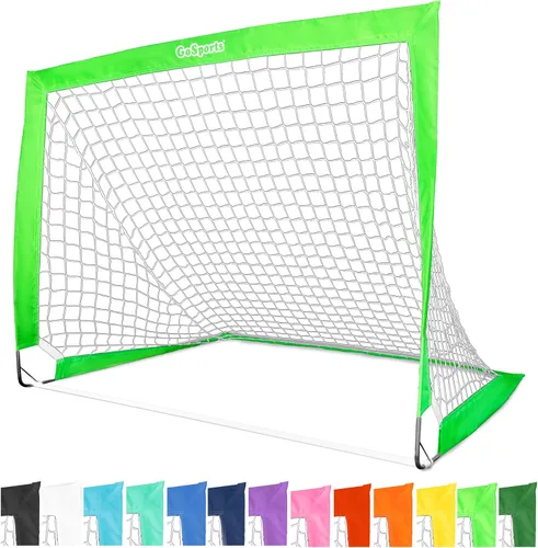 Miniatura 20 de GoSports - Arcos de fútbol portátiles para niños, 13 opciones de color, elige 4 x 3 pies o 6 x 4 pies, redes desplegables de tono de equipo para Rojo
