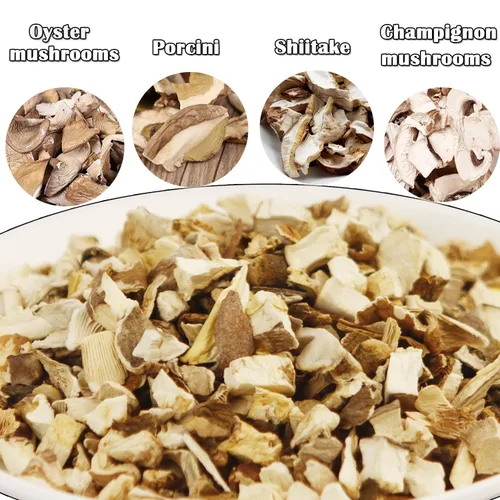 Miniatura 4 de VIGOROUS MOUNTAINS Granos de Champiñones Asados Variados para Cocinar Incluyendo Porcini Shiitakes Champiñones Ostras Champiñones Culinarios 108g