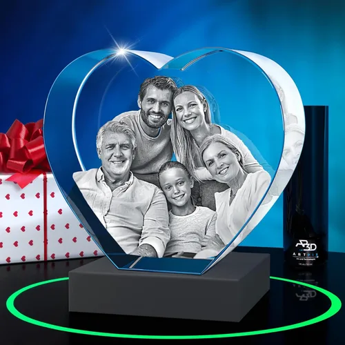 Miniatura 9 de ArtPix 3D Foto de cristal, regalos personalizados de Navidad para esposa, mujer, ella, mamá, él, hombres, madre, abuela, gran regalo personalizado