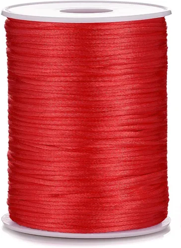 Miniatura 6 de Cable de nailon satinado de 0.079 in x 100 yardas, cola de ratón, nudo chino, cable Kumihimo (gris plateado)