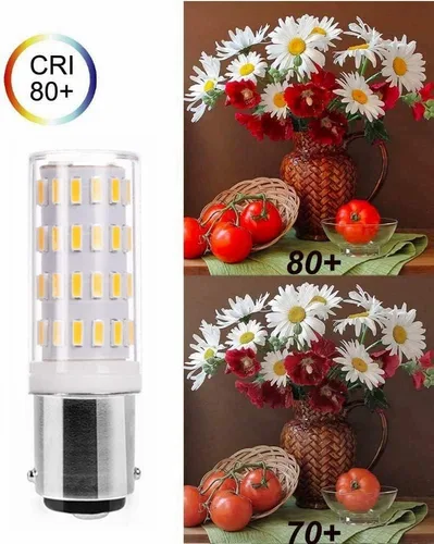 Miniatura 5 de Ba15d 1142 12V-24V bajo voltaje 1004 1076 Bombilla LED blanco cálido 3000K, equivalente a bayoneta de doble contacto 45W, para remolque de caravana