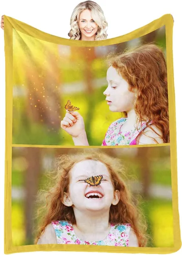 Miniatura 8 de Manta personalizada con fotos, mantas y mantas hechas en Estados Unidos, mantas personalizadas con fotos y texto para adultos, niños, familia