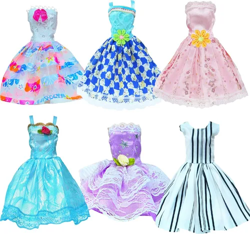 Miniatura 3 de Mini vestido de bola de 6 piezas para muñeca de 11.5 pulgadas