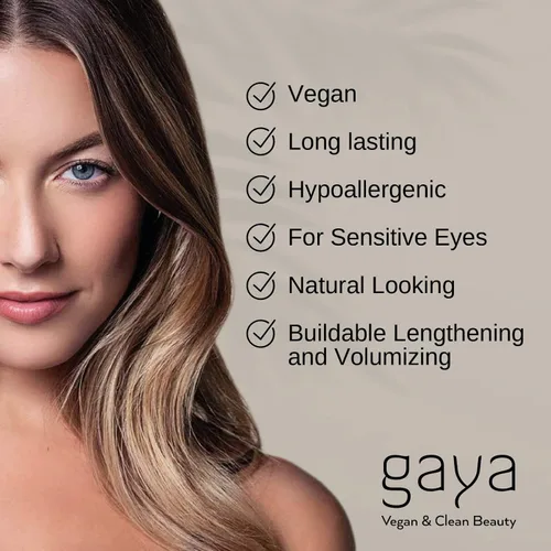 Miniatura 3 de Máscara negra vegana para ojos sensibles, máscara hipoalergénica natural, alargamiento y volumen para un aspecto natural, libre de crueldad, probado