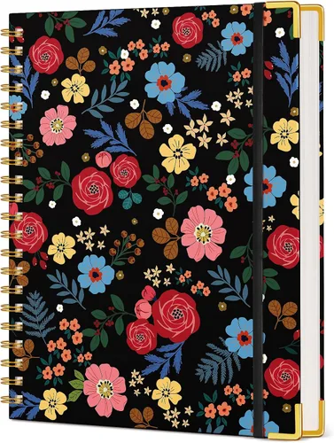 Miniatura 13 de Diario en Espiral Lindo para Mujeres, Cuaderno de 200 Páginas con Líneas 8.5” x 11”, A4 de Gran Tamaño con Tapa Dura en Espiral con Papel Grueso