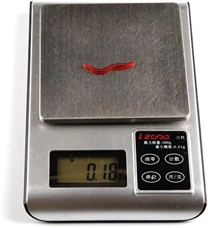 Miniatura 4 de 100pcs 1.6 in 0.01 oz Señuelo Suave Gusanos Rojos - Cebos de pesca de lombriz de tierra para trucha - Señuelos de pesca de agua dulce