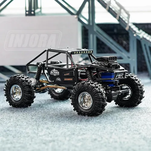 Miniatura 5 de INJORA Kit de Chasis de Caparazón de Cuerpo de Buggy de Nylon Rock Tarantula para Mejora de TRX4M 1/18 RC Crawler (Negro)