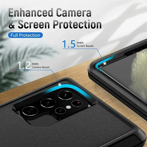 Miniatura 5 de Funda para Galaxy S22 Ultra Defender, diseño de camuflaje, funda híbrida a prueba de golpes, diseño de doble capa, cubierta dura diseñada