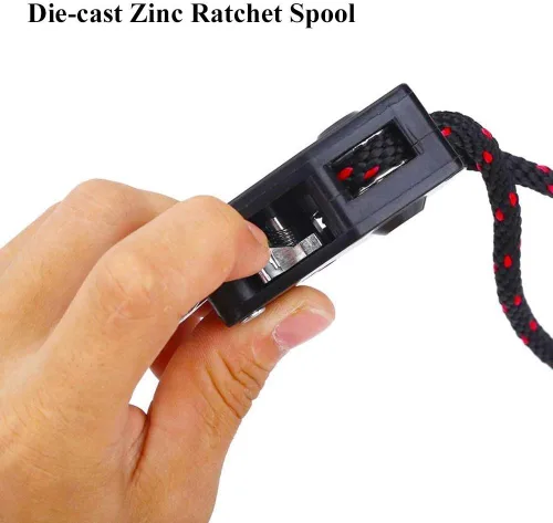 Miniatura 6 de LE KAPMOZ Correas de amarre para kayak, arco de canoa y popa, polea de trinquete de carga resistente, colgador de cuerda