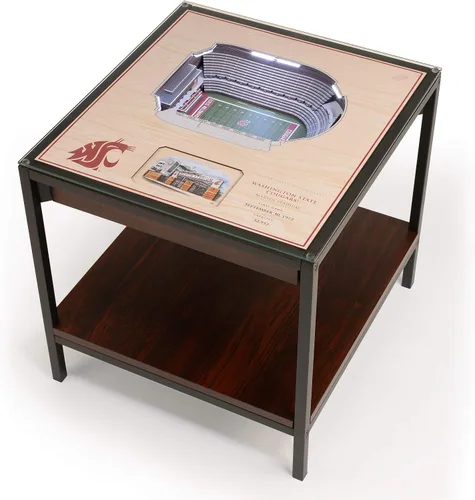 Miniatura 28 de YouTheFan NCAA - Mesa auxiliar iluminada StadiumView de 25 capas
