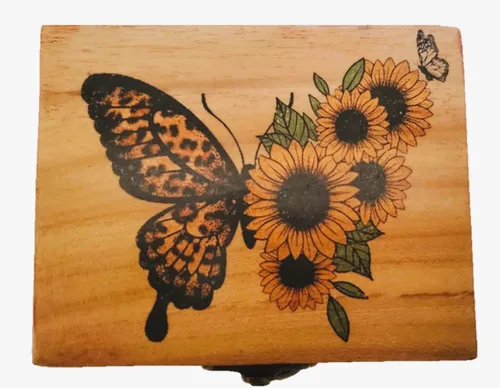 Miniatura 5 de JB&C Premium Caja de joyería pequeña de girasol y mariposa, caja de recuerdo para niñas, mujeres, idea de regalo, adornos para amantes