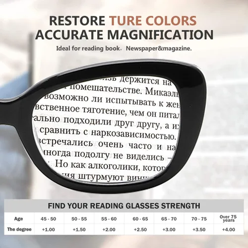 Miniatura 6 de Eyekepper Gafas de lectura elegantes para las mujeres de gran tamaño lectores - Negro +2.75