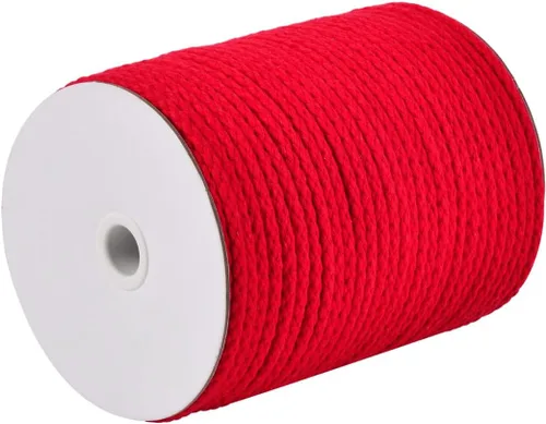 Miniatura 11 de CAQUBO Cuerda de Macramé de Algodón Trenzado de 4 mm, 157 Metros, Color Blanco, Hilo de Macramé para Manualidades, Cuerda de Macramé Suave, Cordón