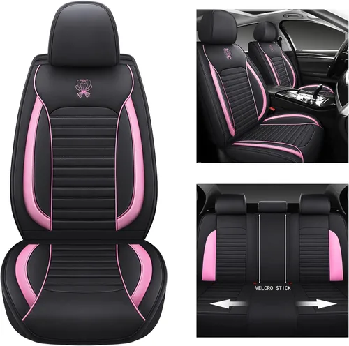 Miniatura 6 de Fundas de Asiento de Coche de Piel, Juego Completo de Fundas de Asiento de Cobertura Total, Fundas de Asiento Automotrices Universales para Coches