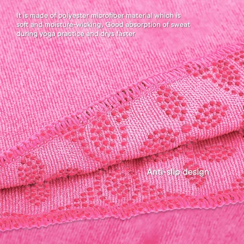 Miniatura 3 de Toallas de yoga, toalla antideslizante para esterilla de yoga caliente con puntos de agarre, manta de yoga de microfibra suave súper absorbente