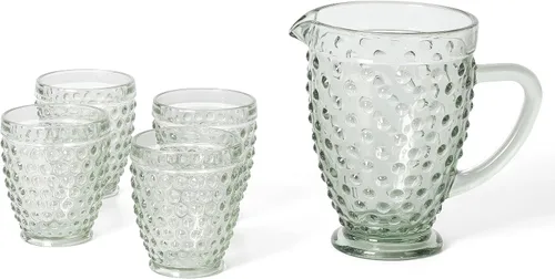 Miniatura 13 de Martha Stewart Chauncey - Paquete de 4 vasos de vidrio hechos a mano de 14.3 onzas, color transparente Transparente (clavo)