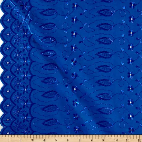 Ben Textiles Inc. Fancy Allover - Ojal azul real, tela por yarda