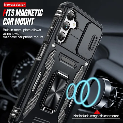 Miniatura 6 de LeYi Funda compatible para Samsung Galaxy A14-5G teléfono: Funda para Galaxy A14 con [2 unidades] Protectores de pantalla de vidrio templado