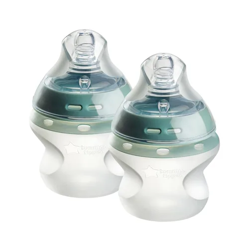 Miniatura 12 de Tommee Tippee Natural Start - Biberones de silicona anticólicos de 9 onzas, sin BPA, para bebés de 0+ meses, la silicona se siente como la piel