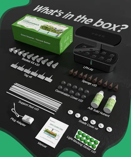 Miniatura 7 de LETPOT LPH-Air - Kit de sistema de cultivo hidropónico, control por aplicación y WiFi para jardín interior inteligente con luz de crecimiento de 24