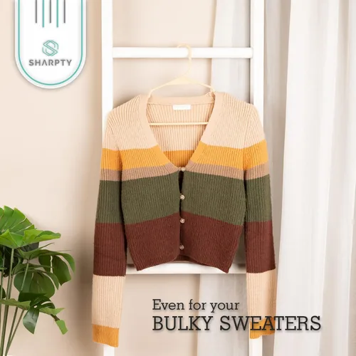 Miniatura 5 de Sharpty Perchas de Plástico Perchas para Ropa para Ropa, Armario, Abrigos y Camisas - Con Muescas, Duraderas, Gruesas, Resistentes y que Ahorran Azul