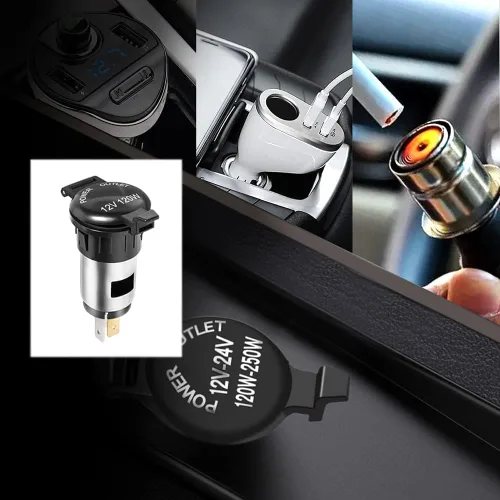 Miniatura 5 de Xafissy - Enchufe para encendedor automático, 12 V, 120 W, impermeable, para coche, barco, tractor, motocicleta (1)