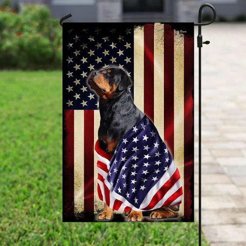 Miniatura 6 de FLAGWIX Bandera estadounidense Rottweiler Bandera patriota estadounidense v5, bandera de casa (29.5 x 39.5 pulgadas), banderas de Estados Unidos