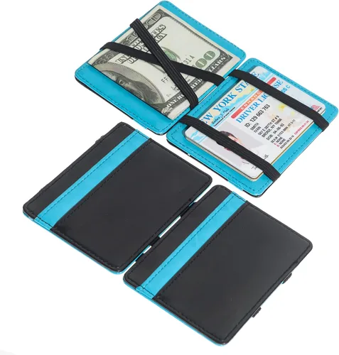 Miniatura 4 de CKLT Mens Fashion Magic Money Clip Leather Minimalistic Slim Wallet