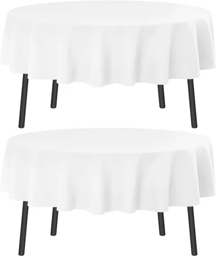 Miniatura 21 de Romanstile Mantel rectangular de poliéster, paquete de 2 manteles rectangulares de 60 x 84 pulgadas, resistentes a las manchas y a las arrugas, Negro