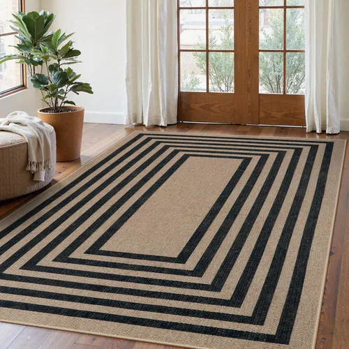Miniatura 36 de Alfombra Moderna de Yute Fácil de Limpiar Arcoíris Lahome, 2x6 Alfombra de Pasillo Lavable para Cocina, Alfombras de Pasillo para Pasillos, Alfombra