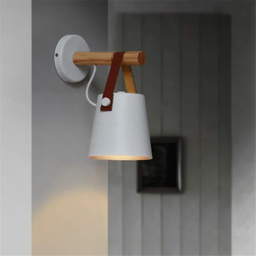 Miniatura 4 de Juego de dos lámparas de pared de madera fáciles de cargar, inalámbricas, recargables, con control remoto, de batería, de diseño moderno, pantalla